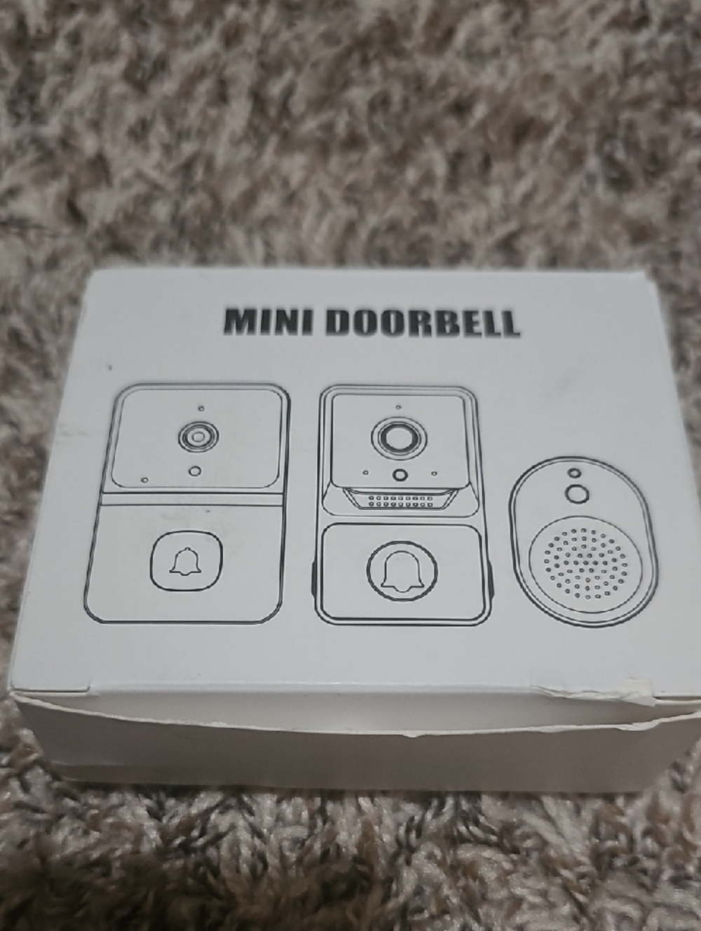 Mini Doorbell Wireless Chime - White Box